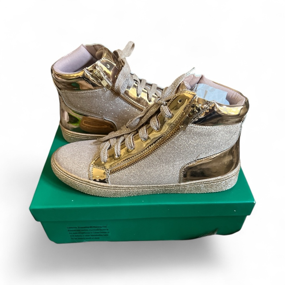 ✨Lauren Lorraine Skippy Metallic Luxe Sneakers